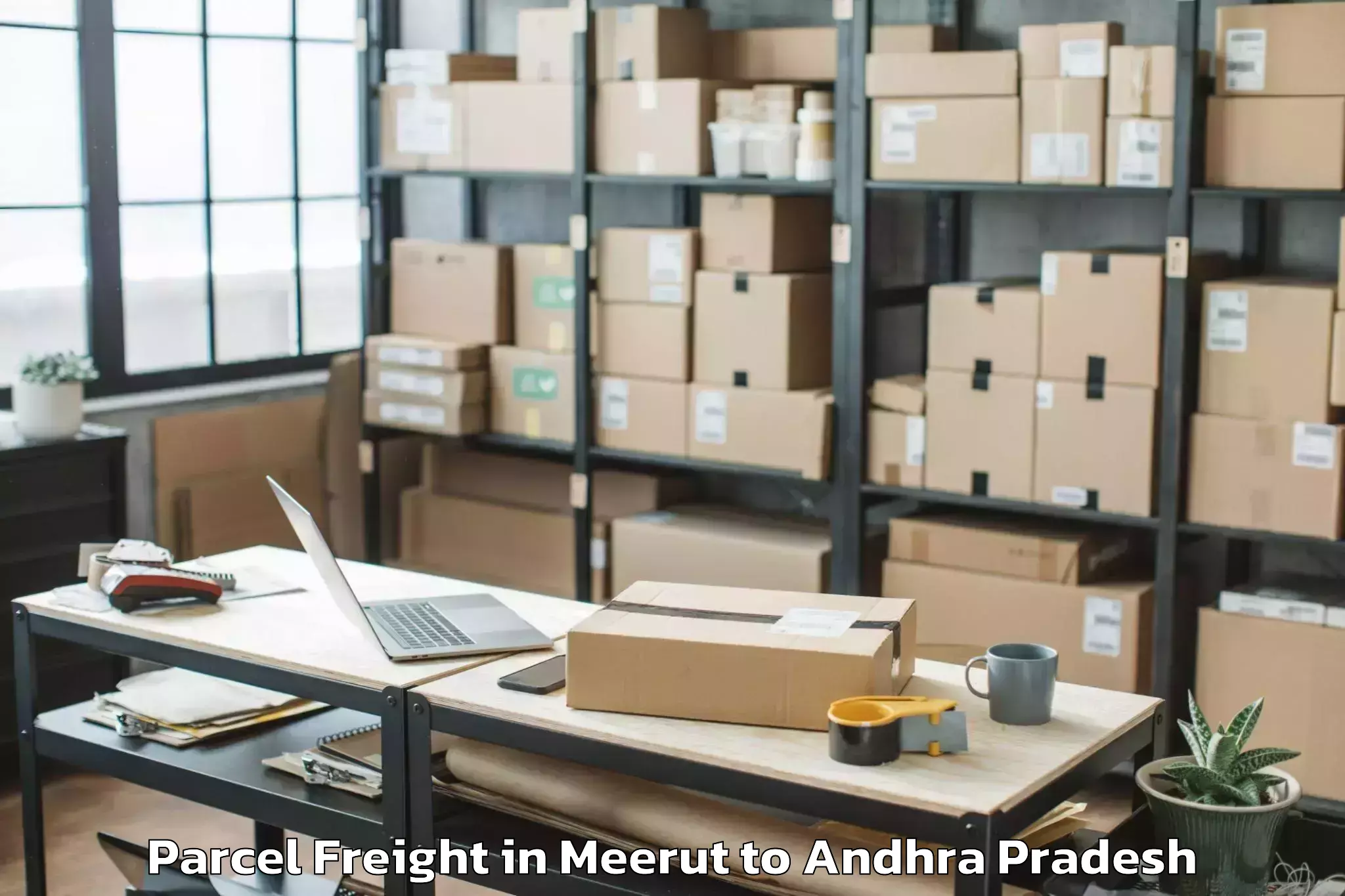 Efficient Meerut to Sullurupeta Parcel Freight